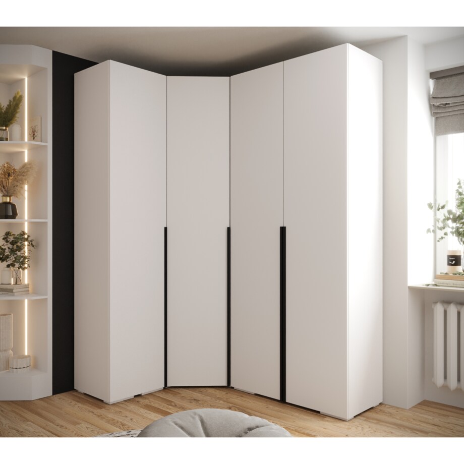 Garderoba wysoka do przedpokoju INOVA 1 Z3 biały+czarny