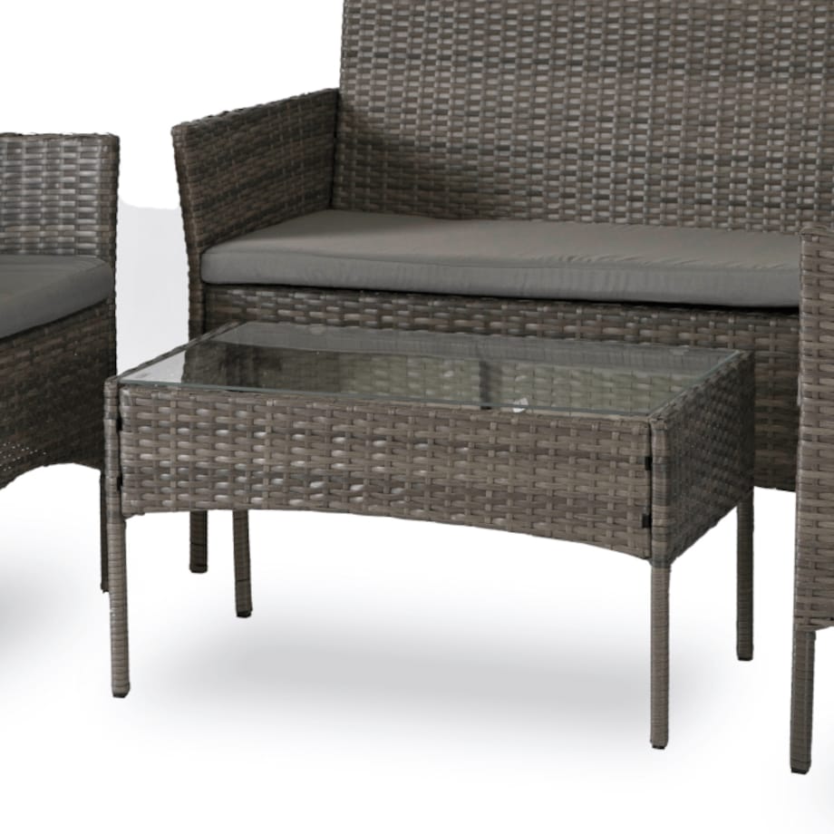 Zestaw Mebli Ogrodowych Technorattan Na Taras Ogród Komplet Szare MISSISIPI