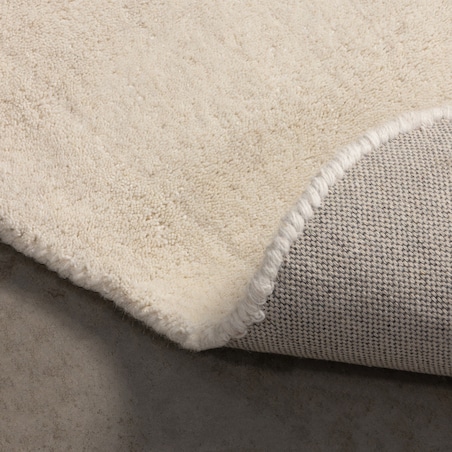 Dywan o falistym kształcie, wełniany, kremowy Sable 160x230 cm