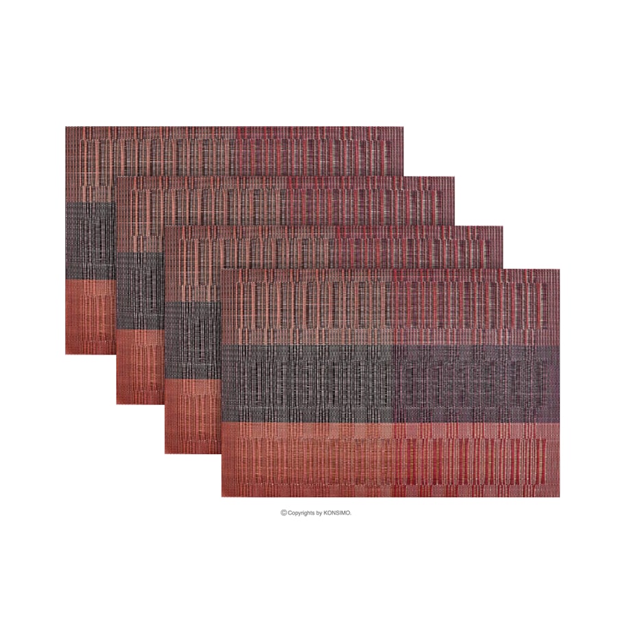 Konsimo TALIS Zestaw podkładek 4szt., fioletowy/różowy