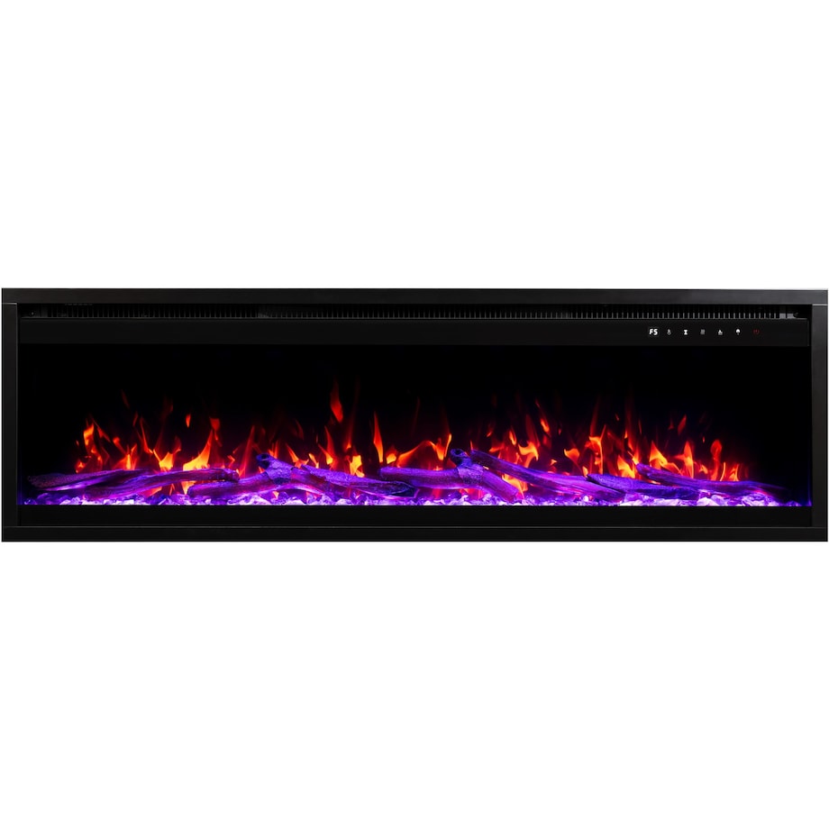 Kominek elektryczny AFLAMO Royal PRO 140 - ścienny i do zabudowy - 140x38x16 cm - kominek LED z funkcją grzania 750/1500 W