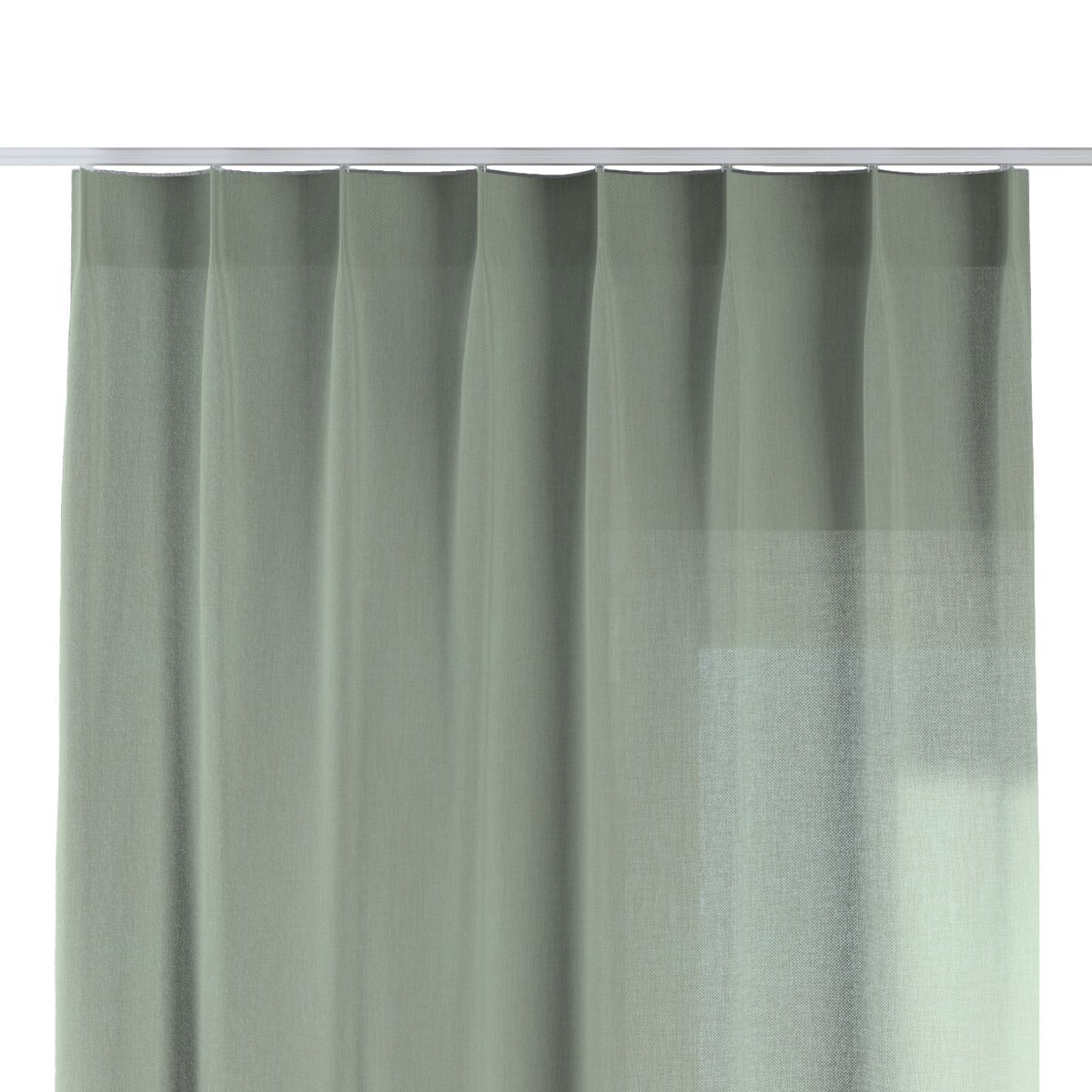 Zasłona na haczykach flex pojedynczych 130x245 eukaliptusowo zielony