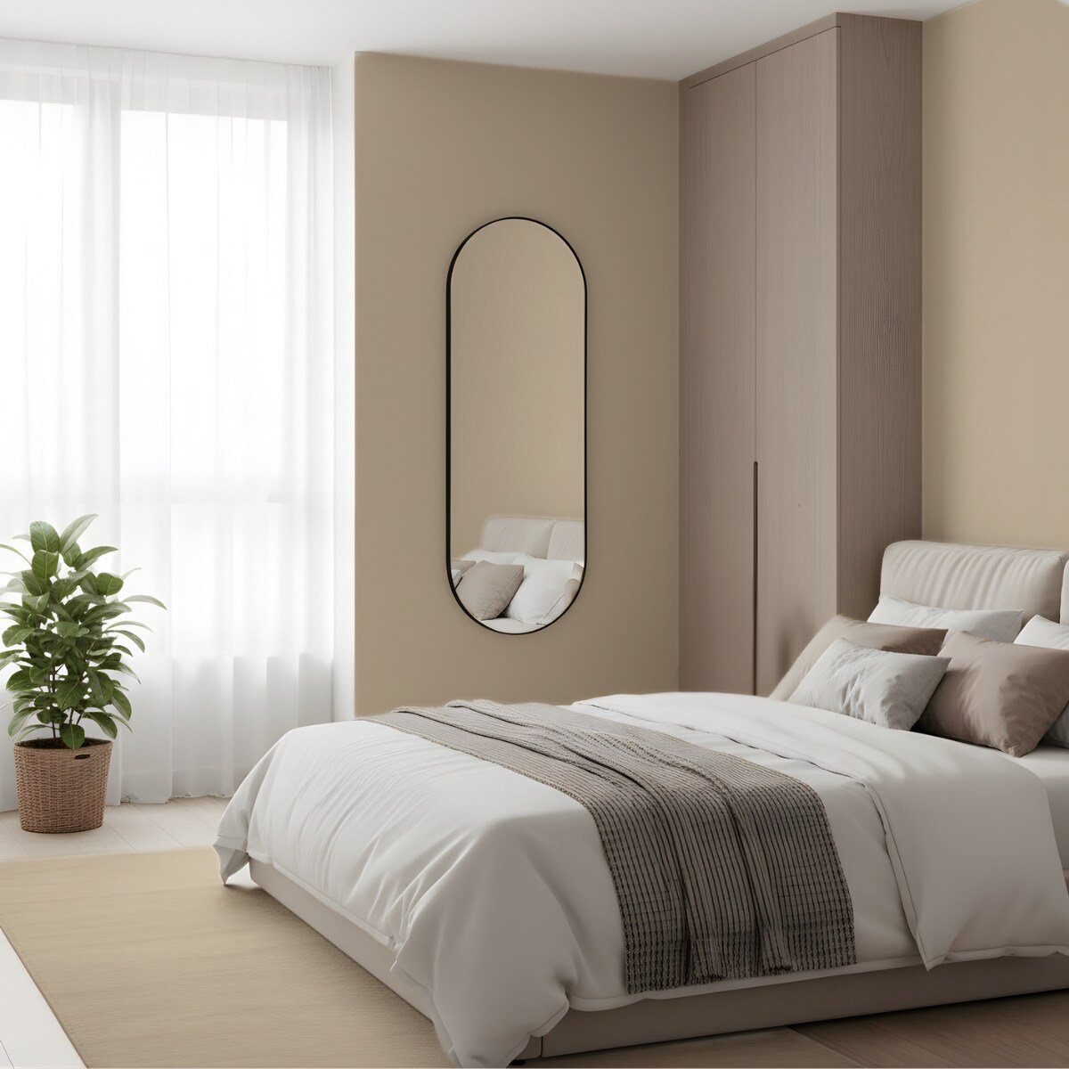 Dekoracyjne lustro wiszące ALVA, 80 x 30 cm