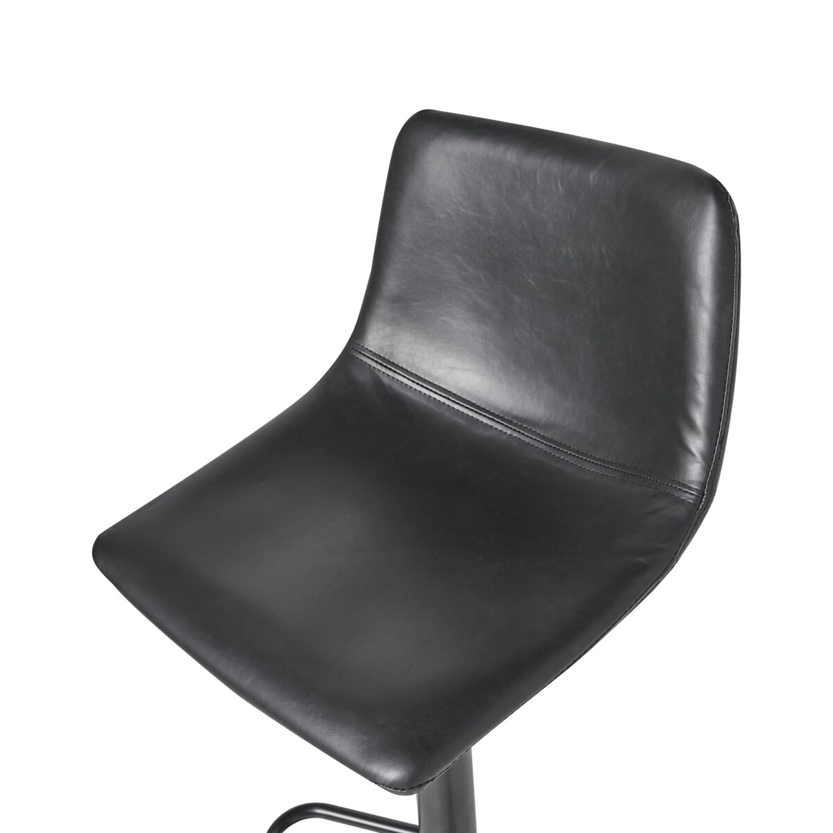 Zestaw 2 hokerów barowych LEBRIJA Ekoskóra Obrotowy Czarny