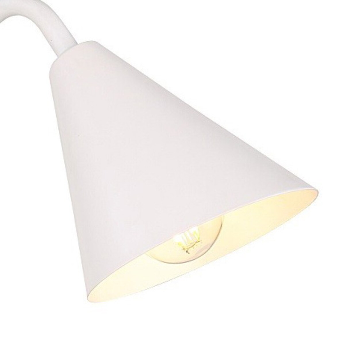 Biurkowa lampa stojąca Monty 3089 biała metalowa do biura