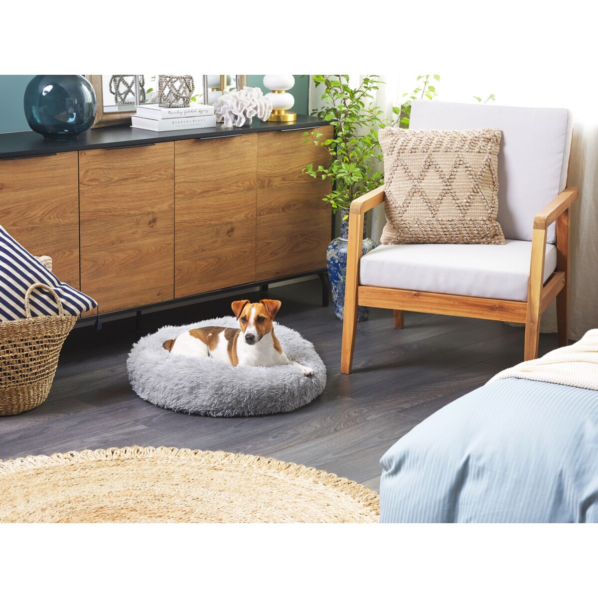 Legowisko 60 x 60 cm jasnoszare KULU