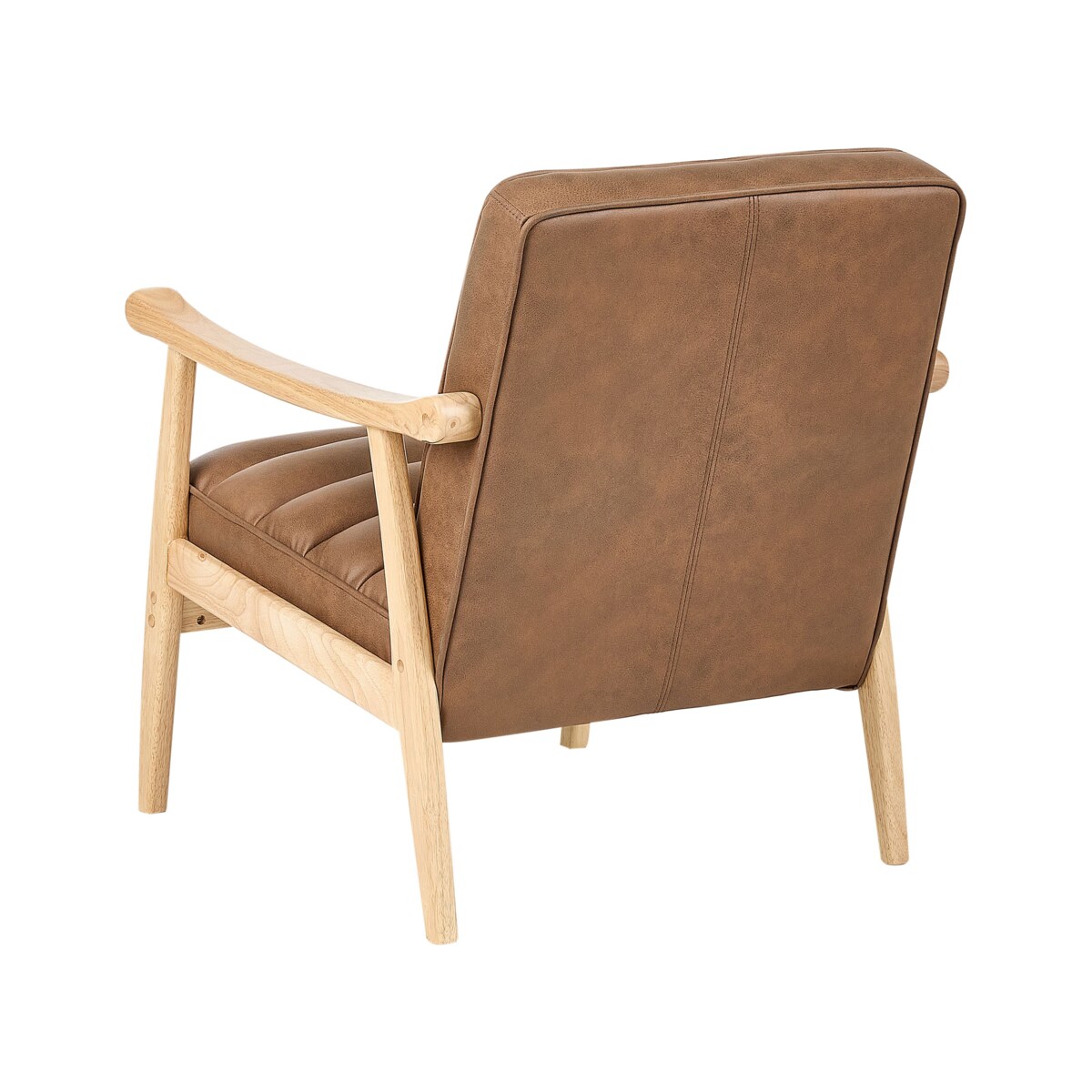 Fotel LEKNES Ekoskóra Brązowy