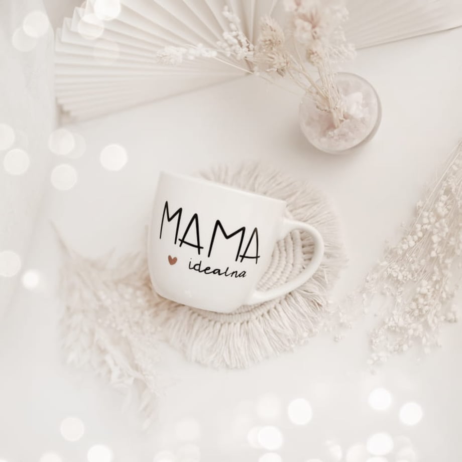 Kubek 300 ml - Mama idealna ZŁOTE SERCE