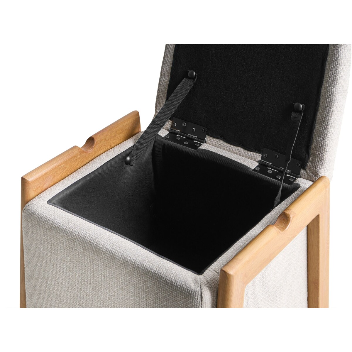 Puf ze schowkiem EDLAND Jasnobeżowy