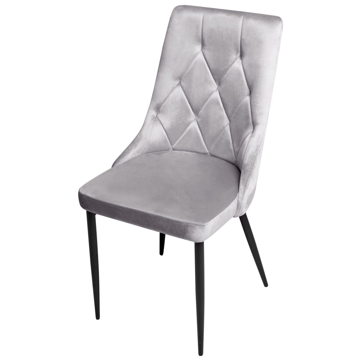 Zestaw 2 krzeseł do jadalni AVENIR Welur Jasnoszary