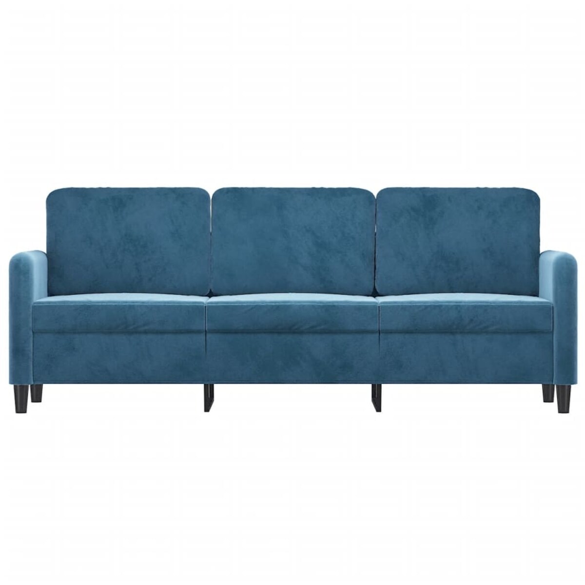 vidaXL Sofa 3-osobowa, niebieski, 180 cm, tapicerowana aksamitem