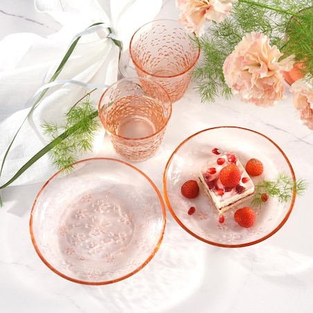 VILLA ITALIA Szklanka różowa 270 ml RENEE