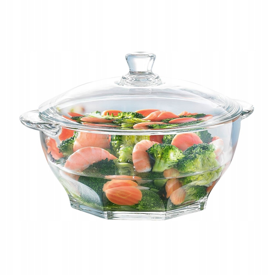 SZKLANA WAZA Z POKRYWKĄ NA ŻYWNOŚĆ LUMINARC 2,5 L