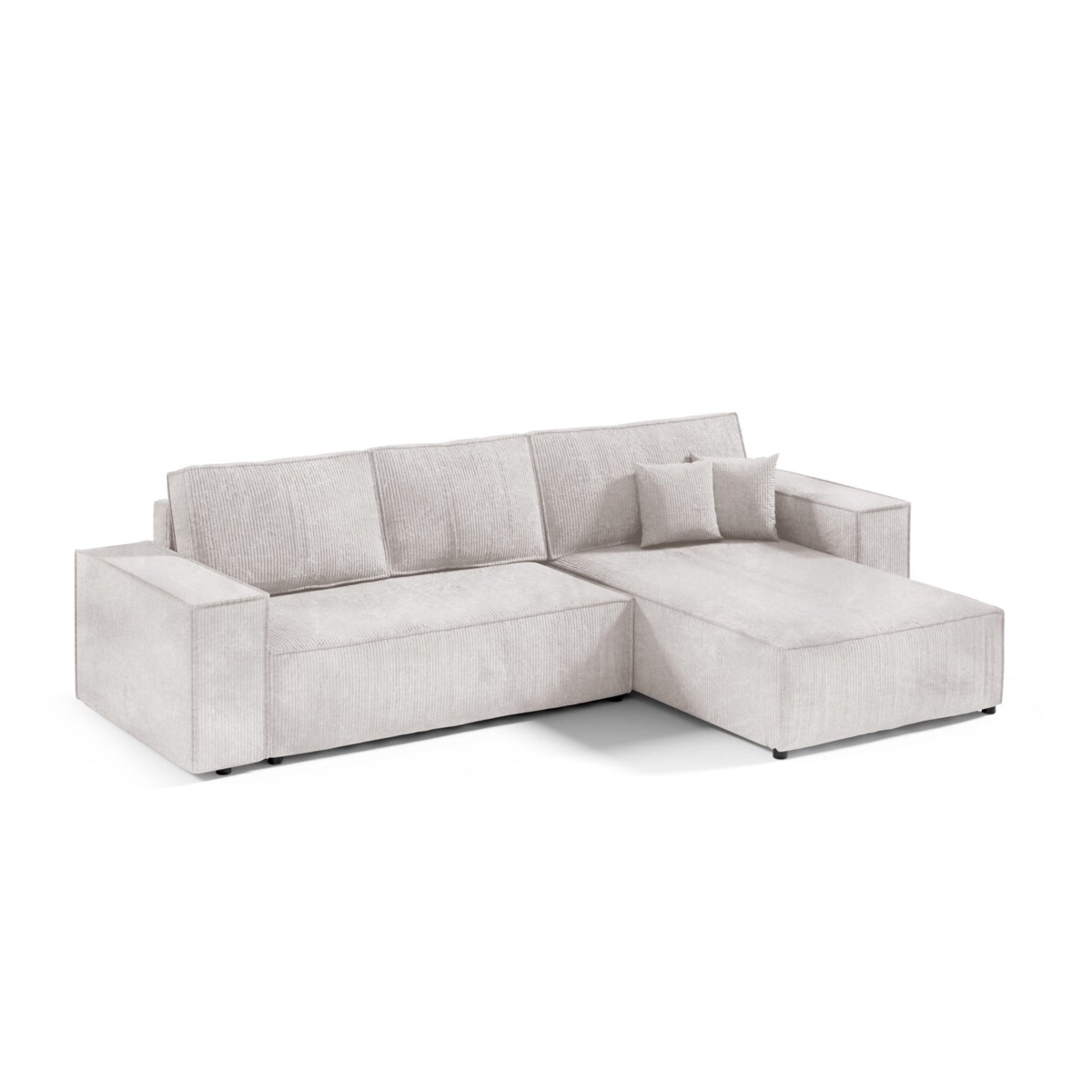 Narożnik MILLE L z funkcją spania, sztruks, Kolor: POSO 100