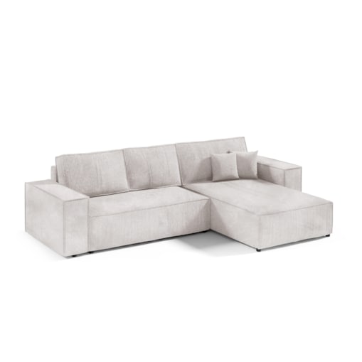 Narożnik MILLE L z funkcją spania, sztruks, Kolor: POSO 100