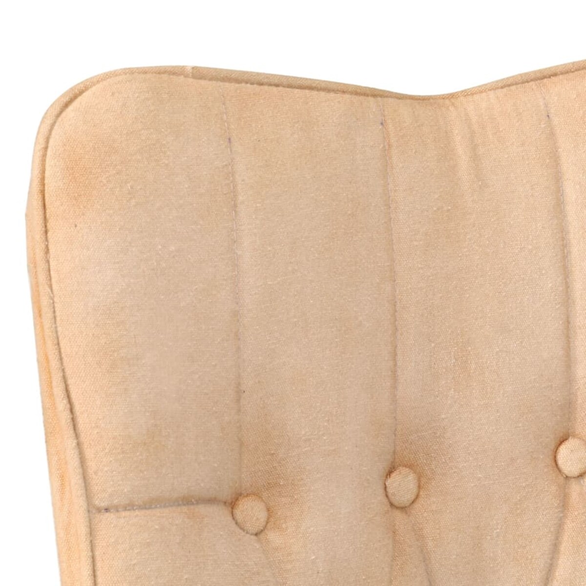 vidaXL Fotel z wysokim oparciem, kremowy, obity płótnem