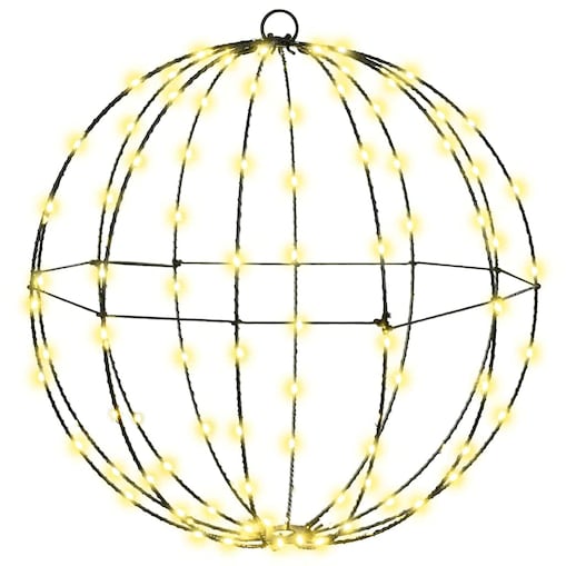 vidaXL Piłka z 120 diodami LED Ciepła biel 40 cm Metal