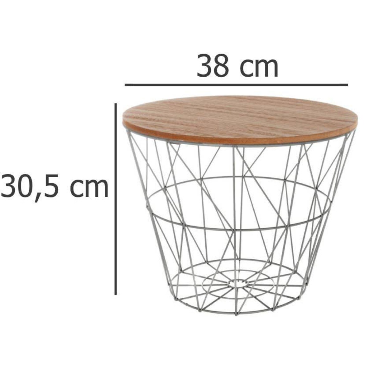 Stolik do kawy z drewna i metalu