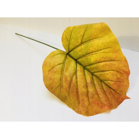 DUŻY LIŚĆ gumowany JESIENNY do stroika wiązanki bukiet łodyga dodatek pik