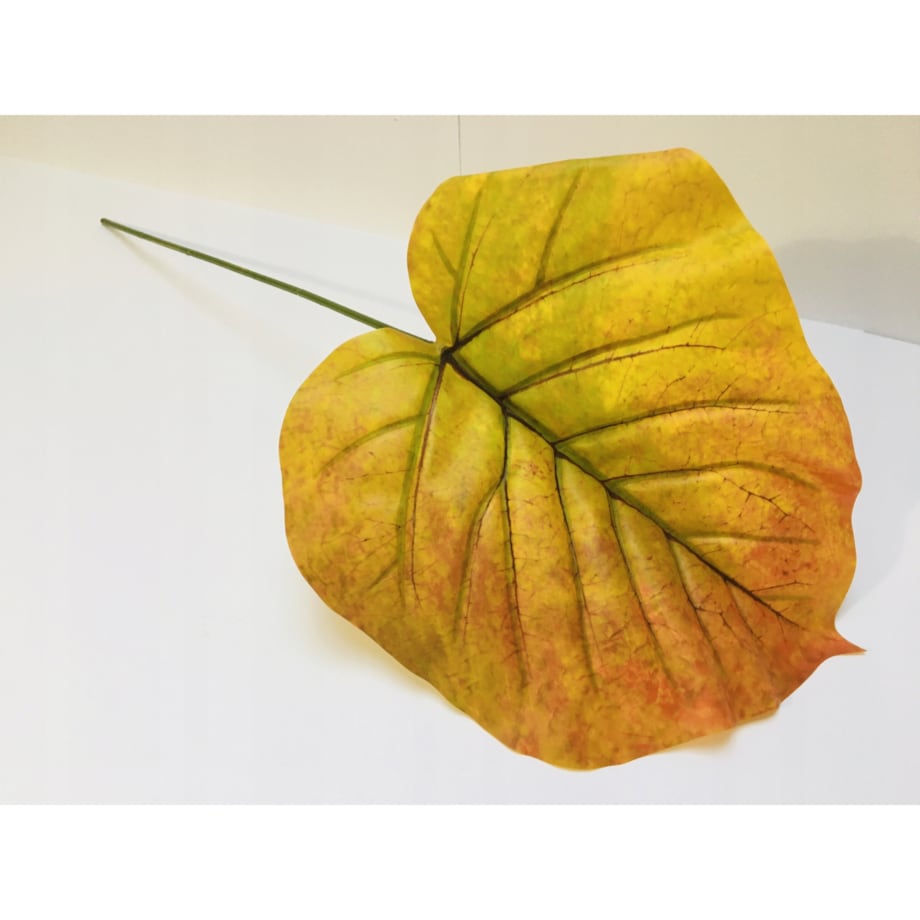 DUŻY LIŚĆ gumowany JESIENNY do stroika wiązanki bukiet łodyga dodatek pik