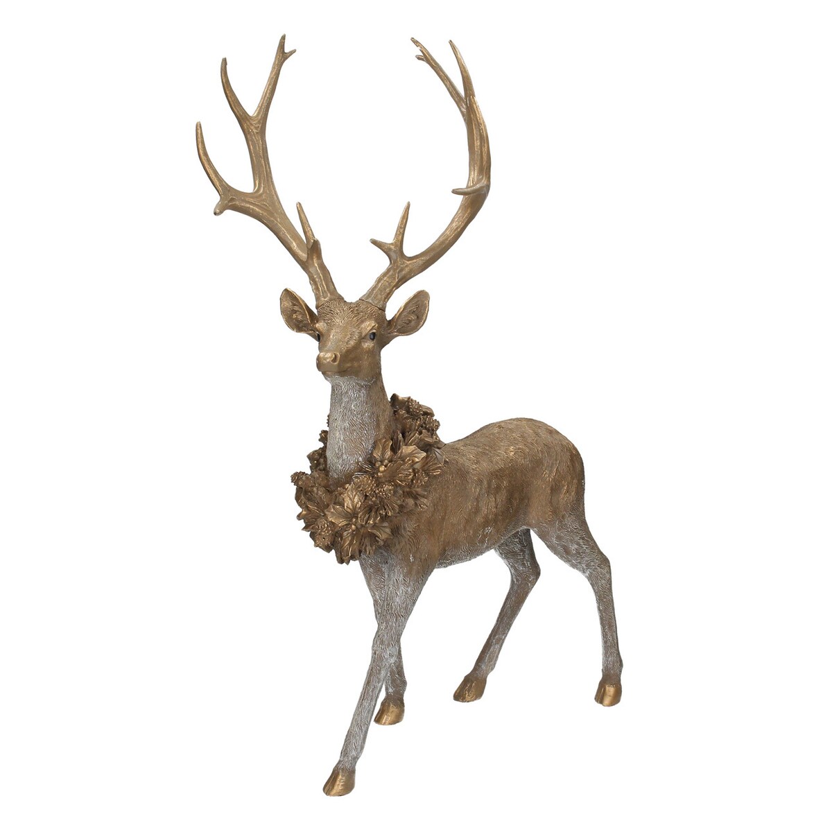 Figurka Noble Stag 72 cm boże narodzenie, święta, świąteczne, brązowy, 45x29x72 cm
