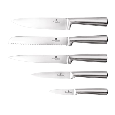 Zestaw noży w stojaku 6 elementów komplet noże BERLINGER HAUS Rose Gold