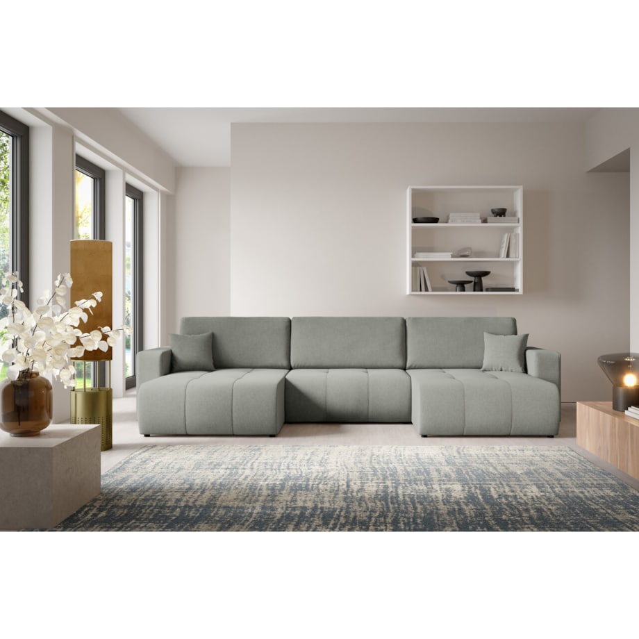 Narożnik MOLINIO U z funkcją spania Kolor: Wind 89