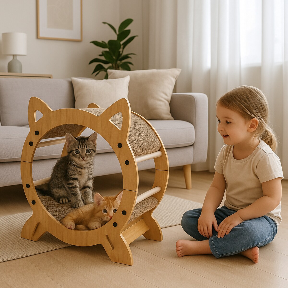 Drapak dla kota tekturowy kartonowy domek budka