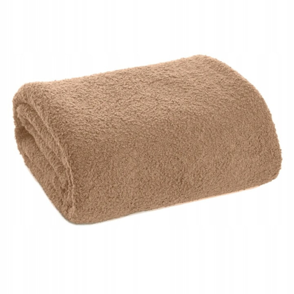 Koc Narzuta Pled 170 x 210 Eurofirany Bukla Beżowa 260 gsm Szetland Baranek