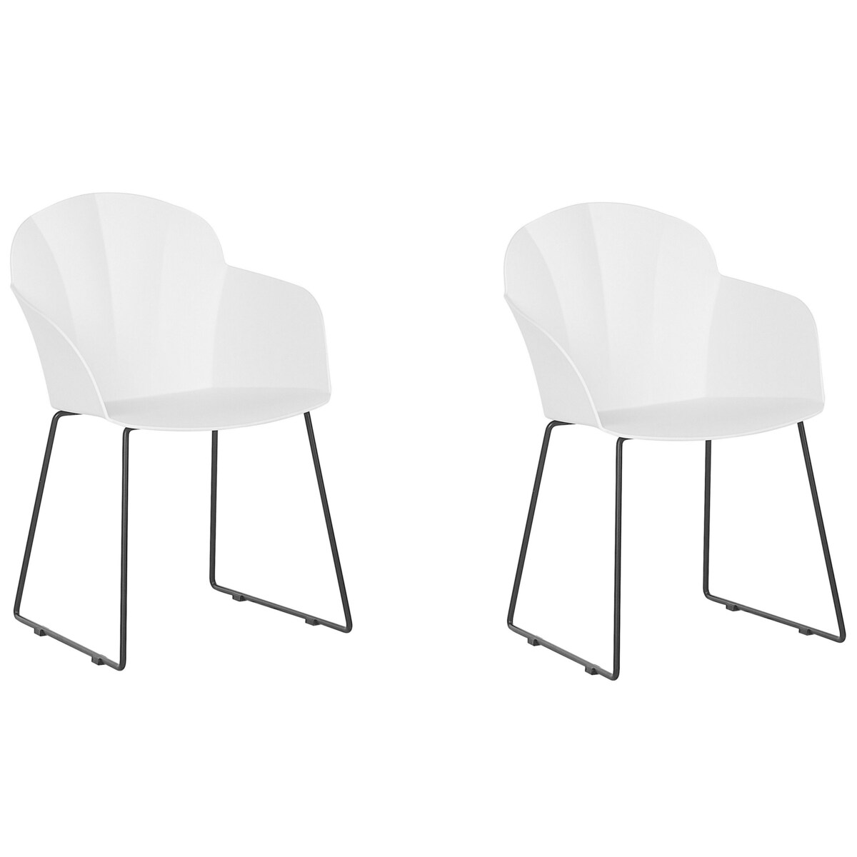 Zestaw 2 krzeseł do jadalni biały SYLVA