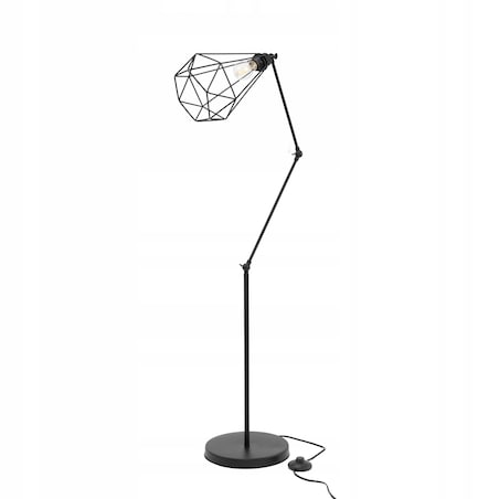 Lampa Stojąca Podłogowa Black Loft Czarna Reno