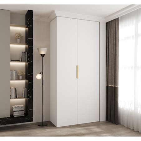 Szafa dwudrzwiowa Como 4 110 gł.40 biały+złoty