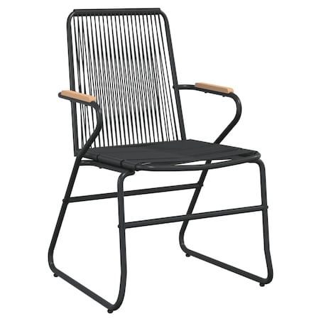 vidaXL 7-częściowy zestaw mebli ogrodowych, czarny, rattan PVC