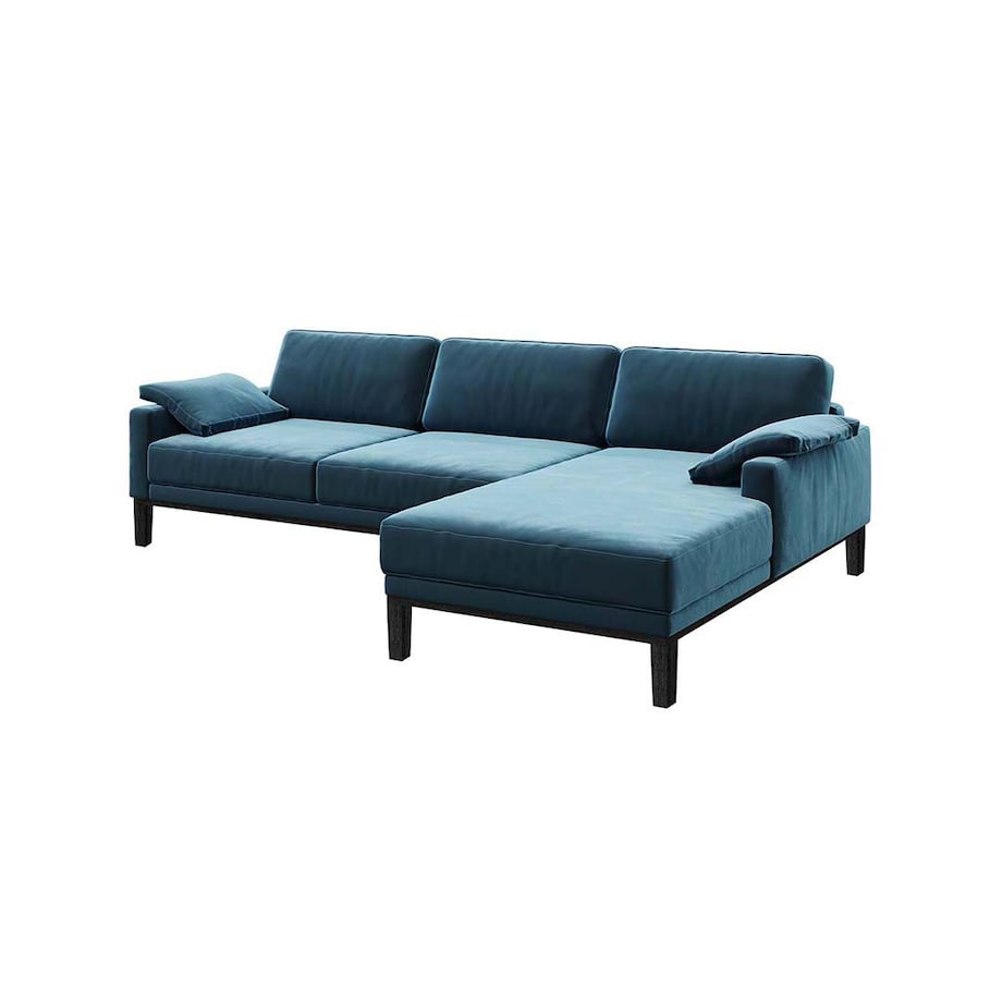 Sofa narożna Musso - ciemnogranatowa