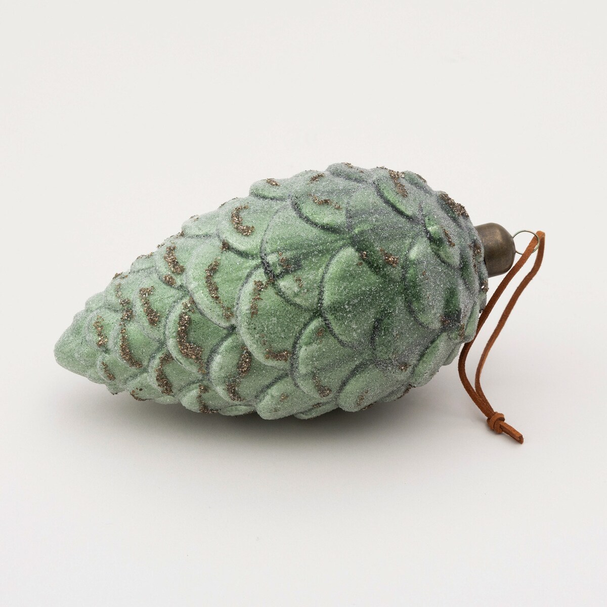 Bombka Frosted Pinecone 18 cm boże narodzenie, święta, świąteczne, zielony, 9x18 cm