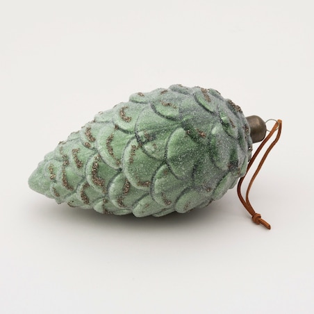 Bombka Frosted Pinecone 18 cm boże narodzenie, święta, świąteczne, zielony, 9x18 cm