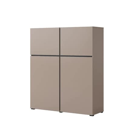 Komoda wysoka CROSS 4D 119cm congo/czarna