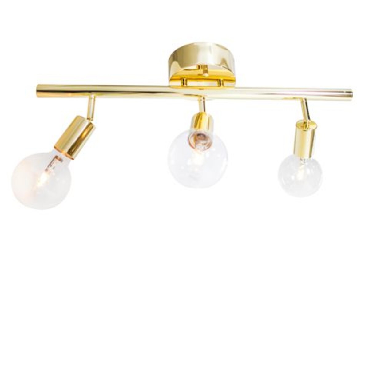 Regulowana lampa sufitowa Row 3-punktowy spot mosiądz