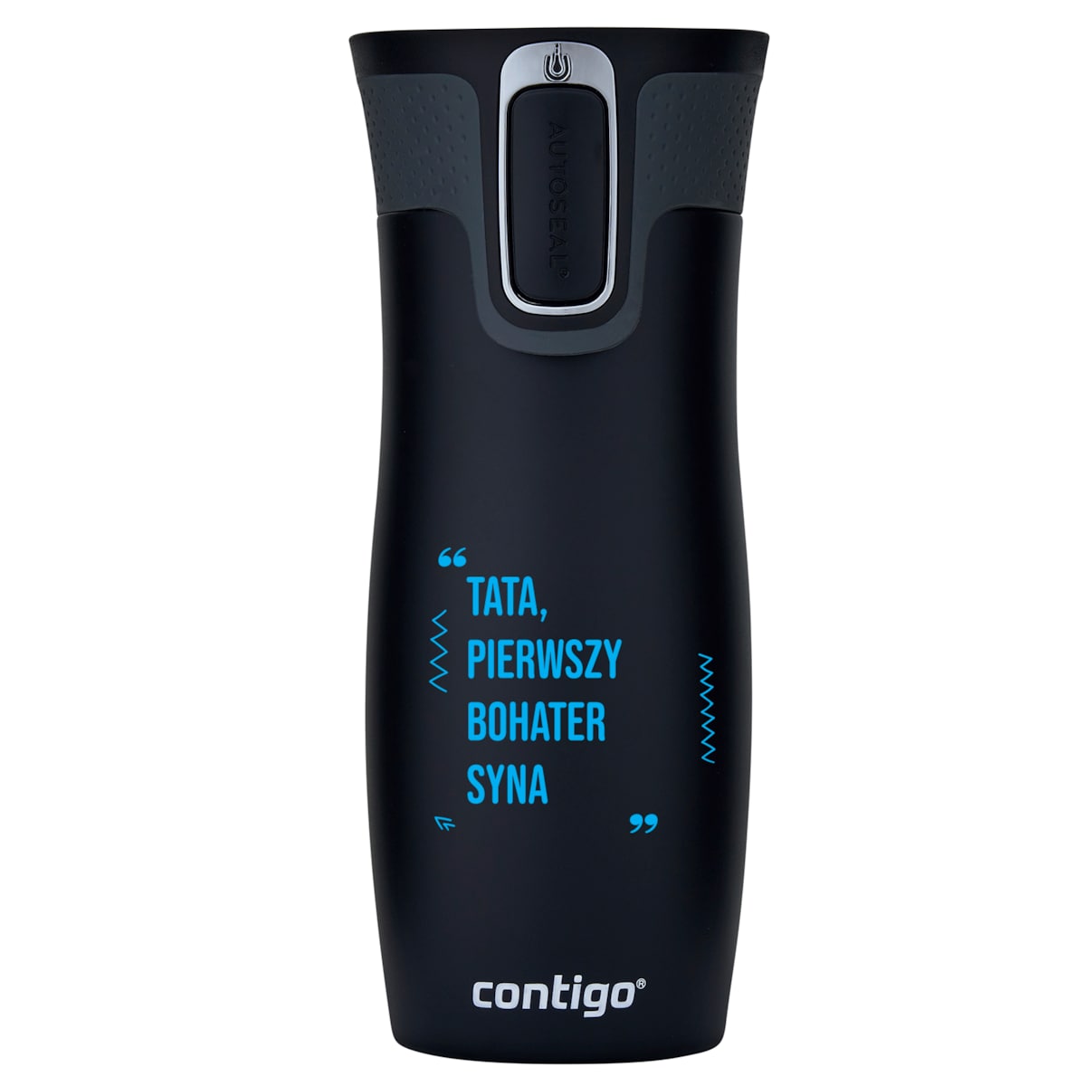 Kubek termiczny Contigo West Loop 2.0 470 ml - Pierwszy bohater syna - Czarny Mat