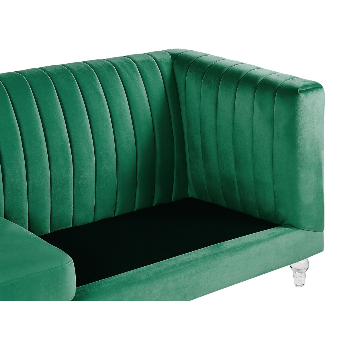 Sofa 3-osobowa welurowa zielona ARVIKA