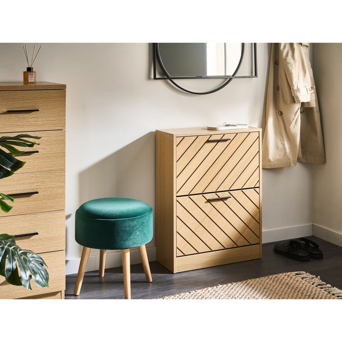 Szafka na buty PENTICTON Jasnobrązowy