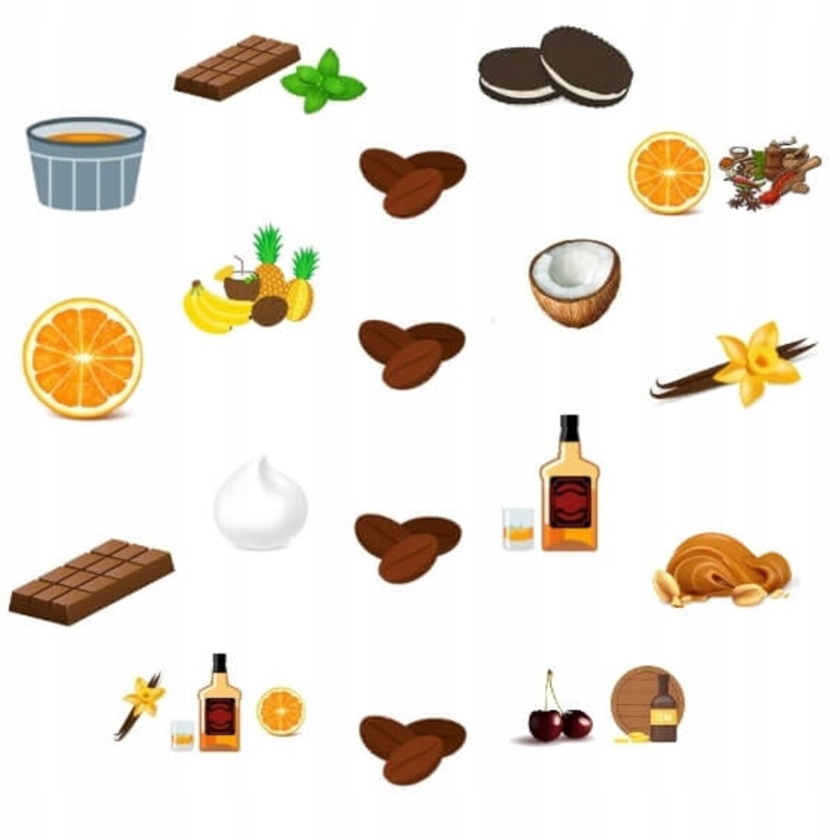 Zestaw mielonych kaw delikatesowych z filtrami gotowych do parzenia +cukier