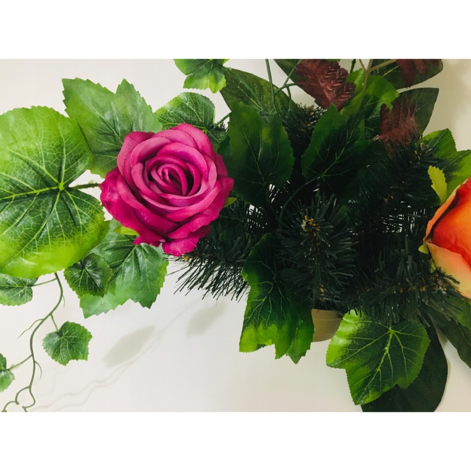 6x Róża sztuczna wyrobowa do wiązanek główka pąk cmentarz kwiaty róże duże