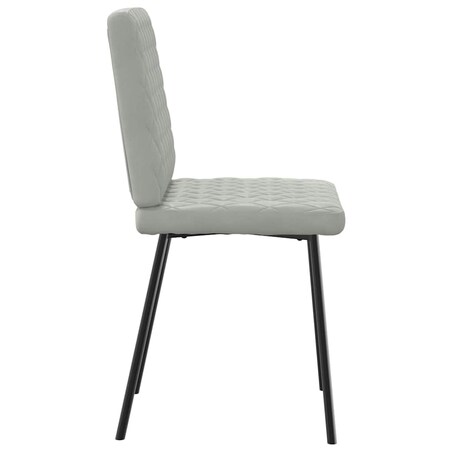 vidaXL Krzesła stołowe, 4 szt., jasnoszare, obite aksamitem