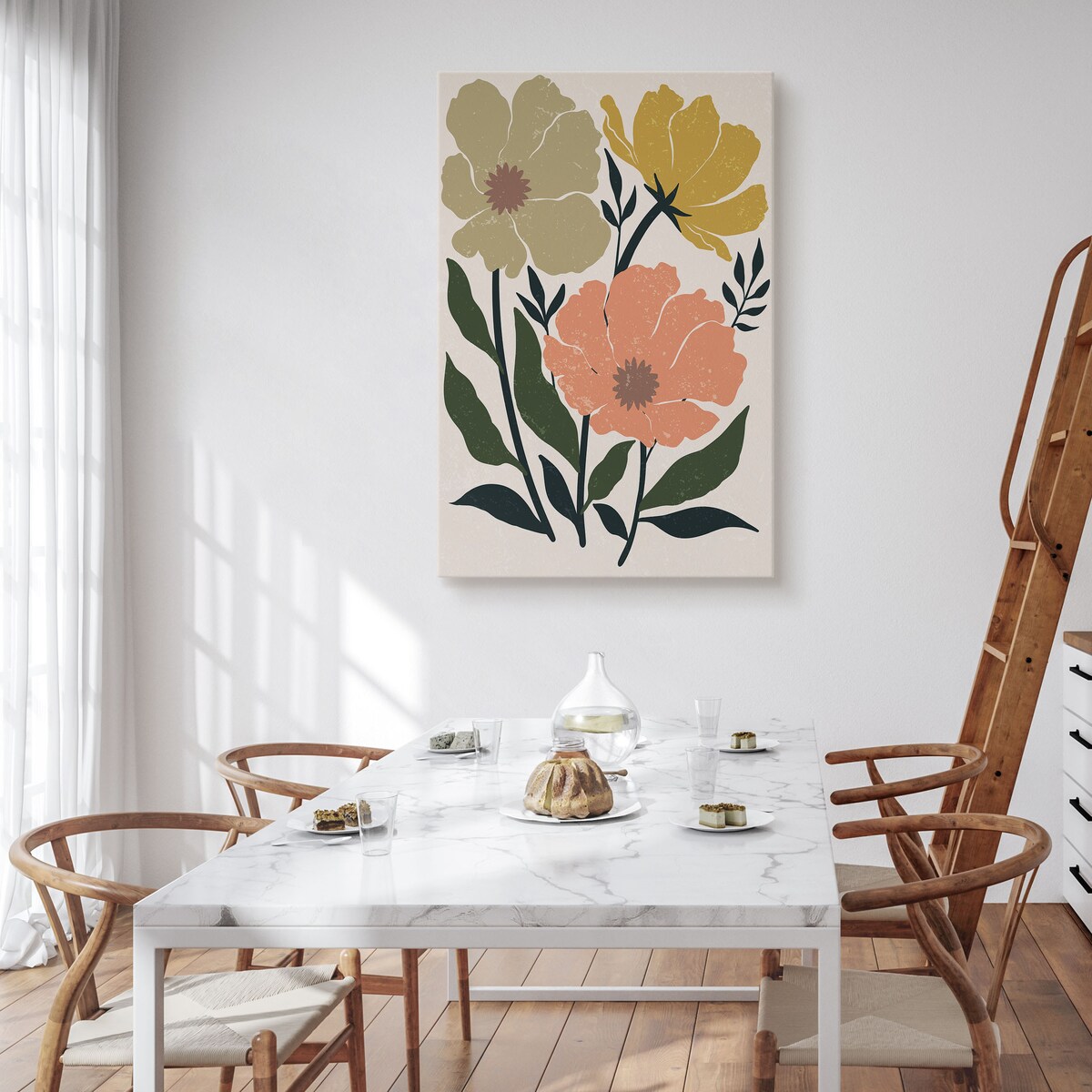 Obraz Pastelowe Abstrakcyjne Piwonie 30x40cm