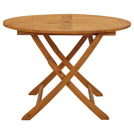 vidaXL Składany stół ogrodowy, 110 cm, lite drewno akacjowe
