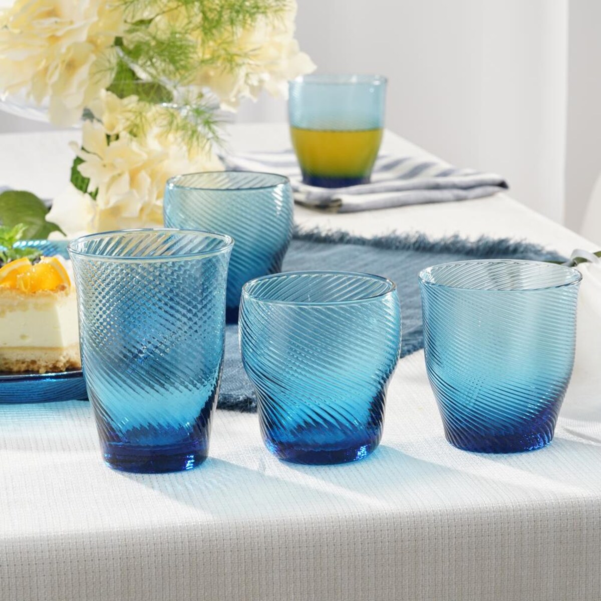 VILLA ITALIA Szklanka granatowa 300 ml TWIST