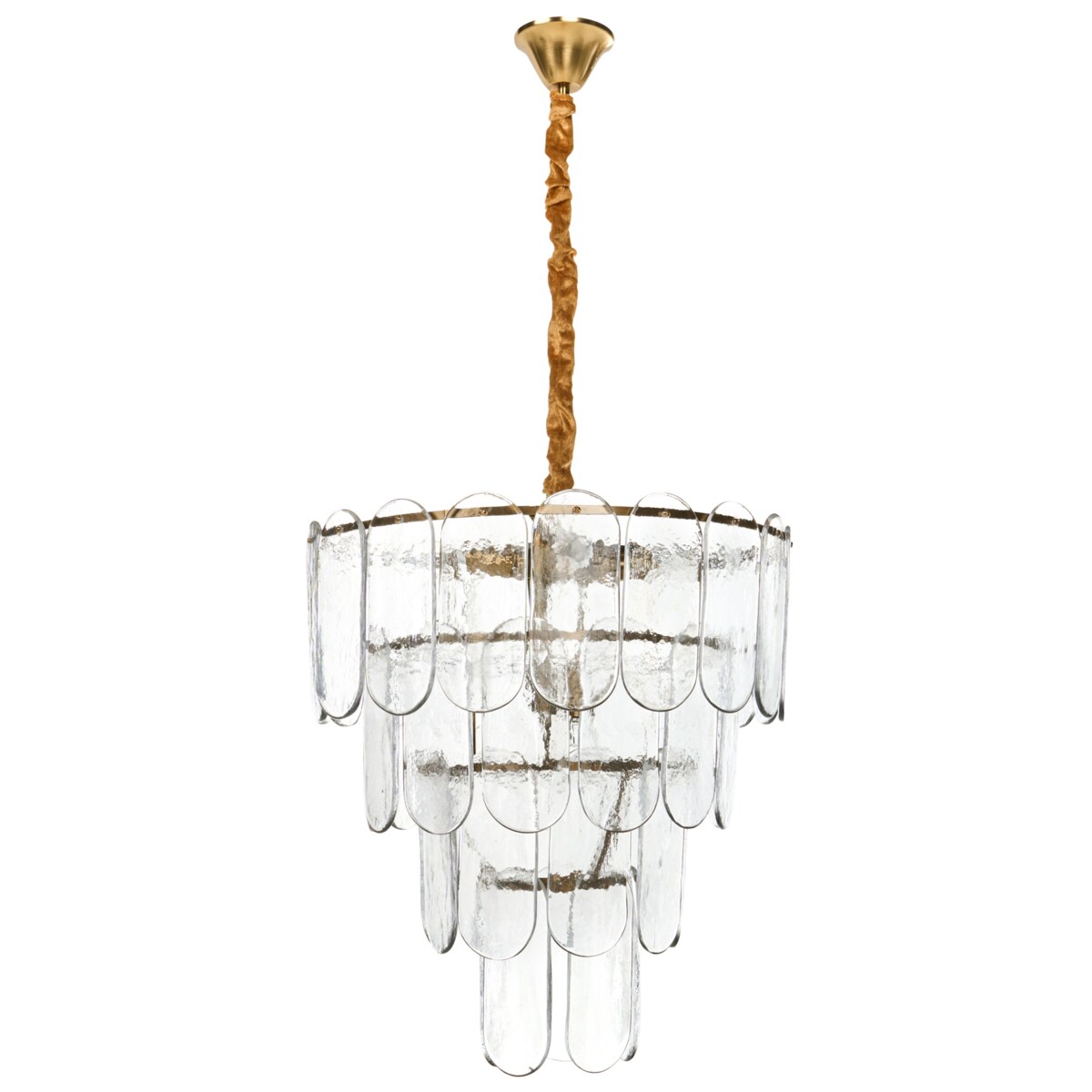 Żyrandol CARAVELI Szkło Mosiężny