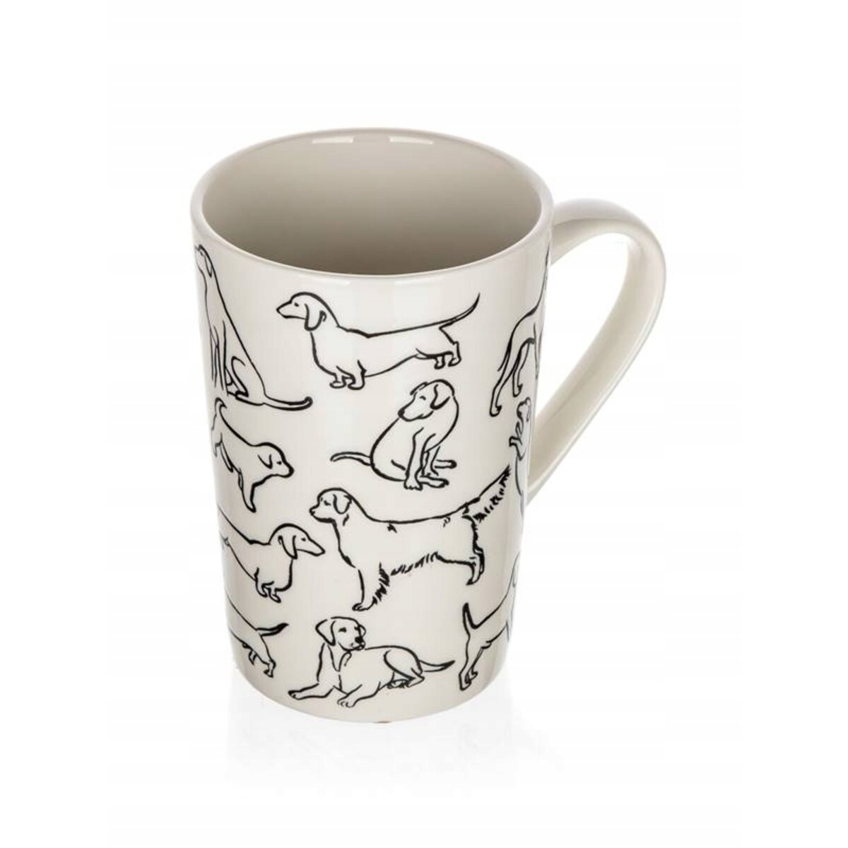 2x KUBEK WYSOKI piesek CERAMIKA 450 ml na herbatę kawę dekoracja prezent