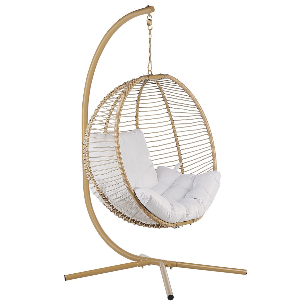 Fotel wiszący ze stojakiem ARCO Metal Beżowy